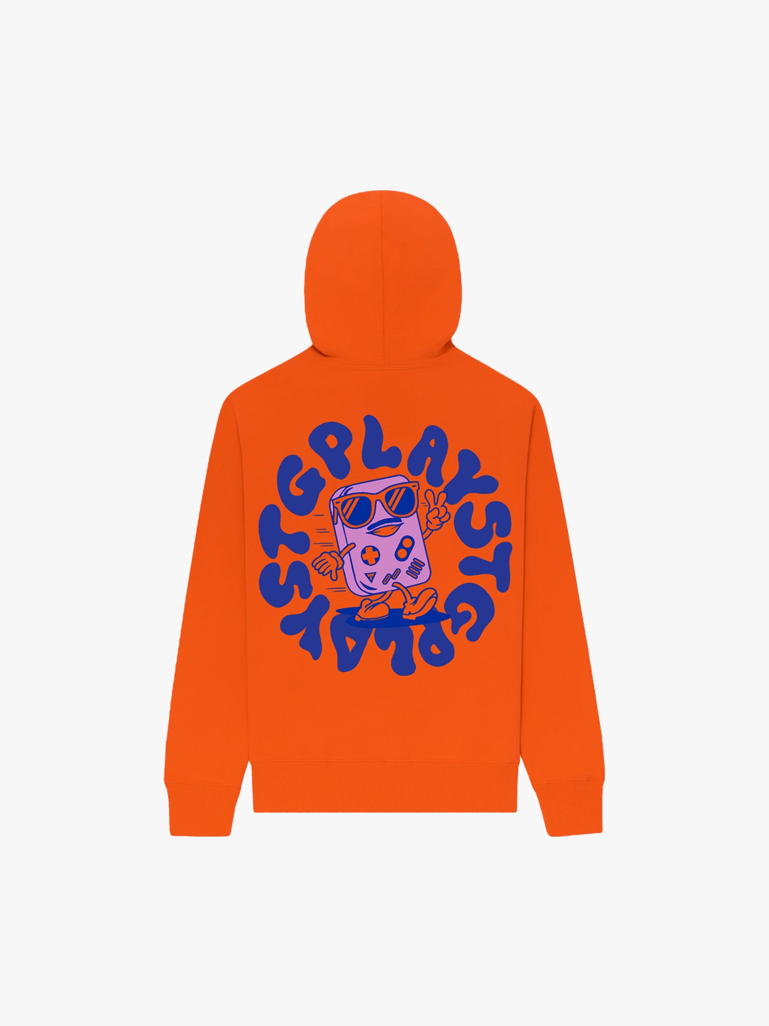 BAPE Multi Fonts Shark Full Zip Hoodie Orange